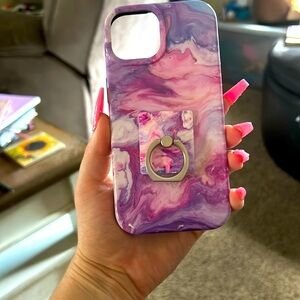 iPhone 15 tie dying over you marble phone case